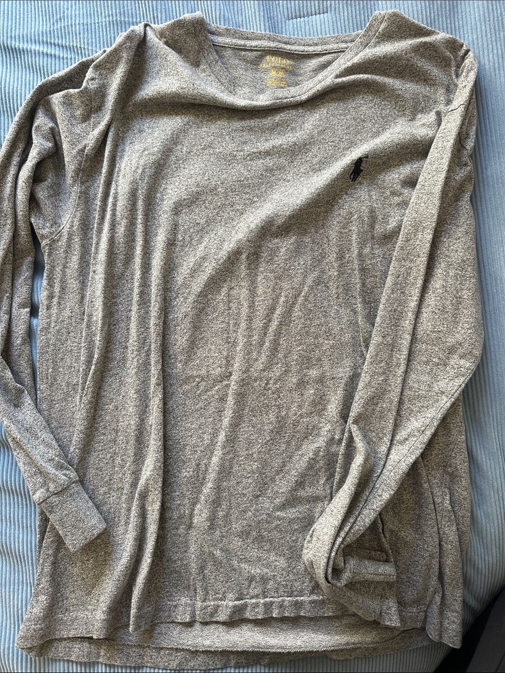 Ralph Lauren Gray Heather Long Sleeve Crew Tee